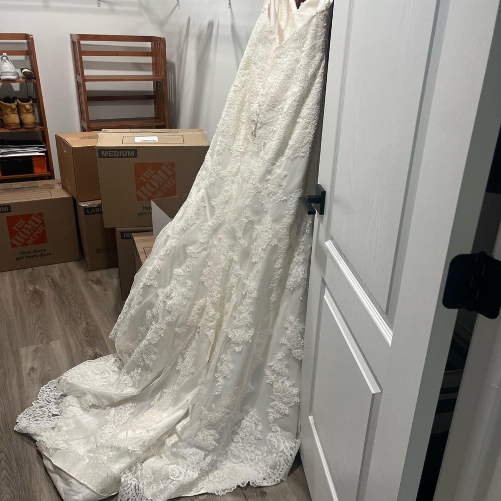 Elegant White Lace Gown